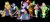 Size: 2045x900 | Tagged: safe, artist:mono-phos, character:applejack, character:fluttershy, character:pinkie pie, character:rainbow dash, character:rarity, character:spike, character:sunset satan, character:sunset shimmer, character:twilight sparkle, species:human, g4, my little pony:equestria girls, adventuring party, bard, barefoot, demon, druid, dungeons and dragons, fantasy class, feet, fighter, flutterdruid, humanized, knight, paladin, rogue, sorceress, sunset satan, warrior, wizard