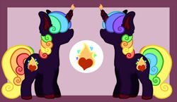 Size: 700x407 | Tagged: safe, artist:adoeable, oc, oc only, oc:burning passion, species:pony, species:unicorn, reference