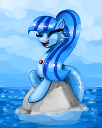 Size: 2849x3581 | Tagged: safe, artist:clrb, character:sonata dusk, species:siren, my little pony:equestria girls, cute, equestria girls ponified, female, ocean, ponified, sirens doing siren things, solo