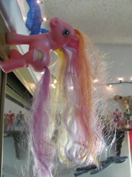 Size: 602x803 | Tagged: safe, artist:zeldatheswordsman, character:rainbow flash (g3), g3, irl, magnet, photo, super long hair pony, toy