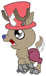 Size: 1161x1920 | Tagged: safe, artist:toonfreak, crossover, hybrid, one piece, ponified, simple background, solo, tony tony chopper, transparent background