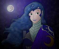 Size: 1874x1569 | Tagged: safe, artist:alexlayer, artist:santafer, character:princess luna, female, humanized, moon, queen, solo