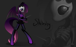 Size: 4836x3000 | Tagged: safe, artist:anthropony, character:fluttershy, species:anthro, species:unguligrade anthro, bone, bow, hair bow, see-through, skeleton, skeleton pony, syringe