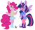 Size: 1780x1520 | Tagged: safe, artist:lavendire, character:pinkie pie, character:twilight sparkle, character:twilight sparkle (alicorn), species:alicorn, species:anthro, species:earth pony, ship:twinkie, g4, clothing, female, lesbian, mare, shipping, signature, simple background, white background
