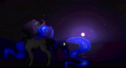 Size: 5534x3000 | Tagged: safe, artist:art-surgery, character:king sombra, character:princess luna, ship:lumbra, female, male, shipping, straight
