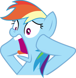 Size: 6000x6179 | Tagged: safe, artist:aethon056, character:rainbow dash, episode:trade ya, g4, my little pony: friendship is magic, absurd resolution, female, screaming, simple background, solo, transparent background, vector