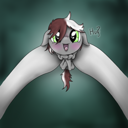 Size: 700x700 | Tagged: safe, artist:teschke, oc, oc only, oc:dusk sveta, species:pony, baby, colt, cute, holding a pony, hooves, looking at you, male, ocbetes, weapons-grade cute