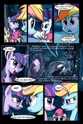 Size: 720x1080 | Tagged: safe, artist:tswt, character:fluttershy, character:pinkie pie, character:rainbow dash, character:rarity, character:twilight sparkle, species:earth pony, species:pegasus, species:pony, species:unicorn, comic:friendship update, comic, female, mare, night