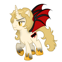 Size: 3000x3000 | Tagged: safe, artist:sirgalahadbw, species:pony, alucard, bat wings, castlevania, high res, male, ponified, simple background, solo, stallion, transparent background