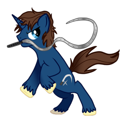 Size: 3000x3000 | Tagged: safe, artist:sirgalahadbw, species:pony, species:unicorn, castlevania, high res, male, mouth hold, ponified, rearing, richter belmont, simple background, solo, stallion, transparent background