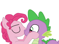 Size: 1024x768 | Tagged: safe, artist:ripped-ntripps, character:pinkie pie, character:spike, ship:pinkiespike, and then spike was gay, bubble berry, gay, half r63 shipping, kissing, male, rule 63, shipping, spike gets all the stallions, spubble