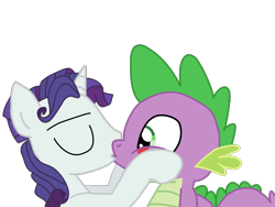 Size: 1024x768 | Tagged: safe, artist:ripped-ntripps, character:rarity, character:spike, ship:sparity, and then spike was gay, elusive, gay, half r63 shipping, kissing, male, rule 63, shipping, spelusive, spike gets all the stallions