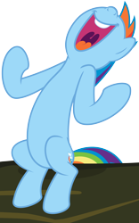 Size: 6000x9611 | Tagged: safe, artist:thunderelemental, character:rainbow dash, episode:sleepless in ponyville, g4, my little pony: friendship is magic, absurd resolution, female, laughing, simple background, solo, transparent background, uvula, vector, volumetric mouth