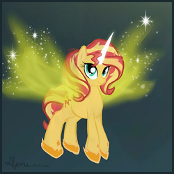 Size: 600x600 | Tagged: safe, artist:lifyen, character:daydream shimmer, character:sunset shimmer, species:alicorn, species:pony, equestria girls:friendship games, g4, my little pony: equestria girls, my little pony:equestria girls, daydream shimmer, female, shimmercorn, solo