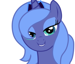 Size: 900x770 | Tagged: dead source, safe, artist:eruvon, character:princess luna, species:alicorn, species:pony, bedroom eyes, female, love face, mare, s1 luna, simple background, solo, transparent background, vector