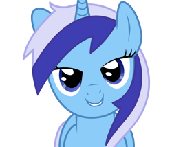 Size: 900x770 | Tagged: dead source, safe, artist:eruvon, character:minuette, species:pony, species:unicorn, bedroom eyes, love face, simple background, solo, transparent background, vector