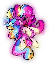 Size: 1024x1335 | Tagged: safe, artist:dizzee-toaster, character:pinkie pie, female, rainbow power, simple background, solo, transparent background