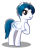 Size: 802x995 | Tagged: safe, artist:ikuvaito, oc, oc only, oc:silent knight, species:pegasus, species:pony, g4, fanfic art, grin, hoof on chest, hooves, looking at you, male, pegasus oc, raised hoof, simple background, smiling, solo, stallion, three quarter view, transparent background