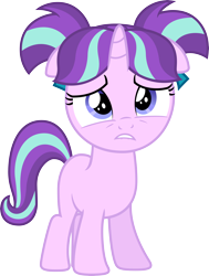Size: 5000x6616 | Tagged: safe, artist:the-aziz, character:starlight glimmer, species:pony, species:unicorn, episode:the cutie re-mark, absurd resolution, cute, female, filly, filly starlight glimmer, glimmerbetes, sad, sad face, sadlight glimmer, simple background, solo, transparent background, vector, younger