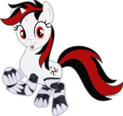 Size: 4169x3932 | Tagged: safe, artist:adog0718, oc, oc only, oc:blackjack, species:pony, species:unicorn, fallout equestria, fallout equestria: project horizons, episode:the cutie re-mark, cutie mark, cyborg, fanfic, fanfic art, female, hooves, horn, inkscape, level 1 (project horizons), looking at you, mare, open mouth, simple background, solo, starlight says bravo, transparent background, vector