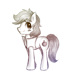 Size: 416x421 | Tagged: safe, artist:twilight7070, character:braeburn, blushing, male, solo