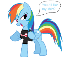 Size: 859x691 | Tagged: safe, artist:hedgehogninja94, edit, character:rainbow dash, clothing, crush 40, female, shirt, simple background, solo, sonic the hedgehog (series), transparent background, vector