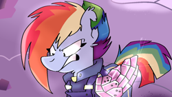 Size: 1024x576 | Tagged: safe, artist:dizzee-toaster, character:rainbow dash, alternate timeline, apocalypse dash, crystal war timeline, female, gritted teeth, solo