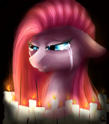 Size: 1812x2072 | Tagged: safe, artist:iblisart, character:pinkamena diane pie, character:pinkie pie, crying, female, solo