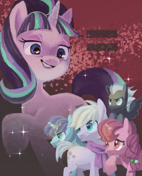Size: 2500x3100 | Tagged: safe, artist:ikirunosindo, character:double diamond, character:night glider, character:party favor, character:starlight glimmer, character:sugar belle, episode:the cutie map, g4, my little pony: friendship is magic, equal four, pixiv