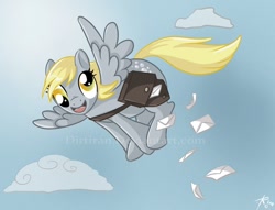 Size: 900x686 | Tagged: safe, artist:keyfeathers, character:derpy hooves, species:pegasus, species:pony, female, mare, solo