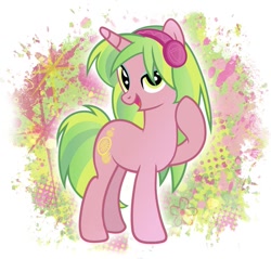 Size: 915x874 | Tagged: safe, artist:rish--loo, character:lemon zest, species:pony, female, mare, open mouth, ponified, solo