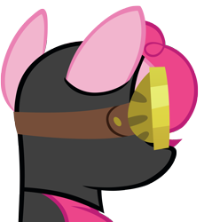 Size: 3000x3254 | Tagged: safe, artist:m99moron, character:pinkie pie, species:pony, episode:pinkie spy, episode:the crystal empire, g4, my little pony: equestria girls, my little pony: friendship is magic, spoiler:s03, catsuit, facing away, female, goggles, high res, mare, simple background, solo, transparent background, vector