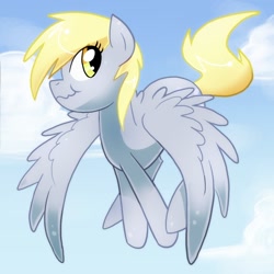 Size: 1000x1000 | Tagged: dead source, safe, artist:shufflestripes, character:derpy hooves, species:pegasus, species:pony, female, mare, scrunchy face, solo