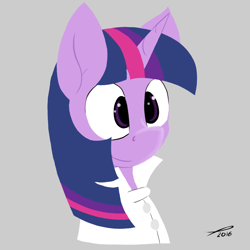 Size: 1300x1300 | Tagged: safe, artist:platenjack, character:twilight sparkle, character:twilight sparkle (alicorn), species:alicorn, species:pony, clothing, female, lab coat, purple smart, science, smart, solo