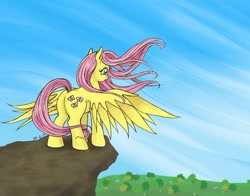 Size: 800x627 | Tagged: safe, artist:stellarina, character:fluttershy, species:pegasus, species:pony, butt, female, mare, plot, solo, tree