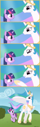 Size: 1000x3108 | Tagged: safe, artist:manateemckenzie, character:princess celestia, character:twilight sparkle, boop, comic, cute, cutelestia, female, filly, filly twilight sparkle, momlestia, twiabetes, younger
