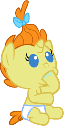 Size: 169x330 | Tagged: safe, artist:fineprint-mlp, character:pumpkin cake, .svg available, baby, diaper, hoof sucking, simple background, sucking, svg, transparent background, vector