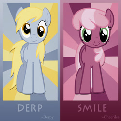 Size: 2048x2048 | Tagged: safe, artist:waranto, character:cheerilee, character:derpy hooves, species:pegasus, species:pony, female, mare, poster