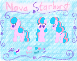 Size: 5000x4000 | Tagged: safe, artist:luciusheart, oc, oc only, oc:nova starburst, species:pony, species:unicorn, absurd resolution, cute, reference sheet