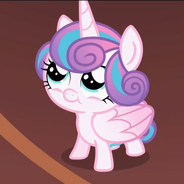 Size: 600x600 | Tagged: safe, artist:blufeather, edit, edited screencap, screencap, character:princess flurry heart, species:alicorn, species:pony, episode:a flurry of emotions, g4, my little pony: friendship is magic, :t, animated, baby, blue screen of death, broken, cross-eyed, diaper, eye twitch, eyes closed, female, foal, frown, gif, looking up, smiling, solo, wavy mouth, wide eyes
