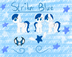 Size: 4000x3200 | Tagged: safe, artist:luciusheart, oc, oc only, oc:striker blue, species:pegasus, species:pony, cute, reference sheet, solo