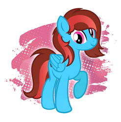 Size: 2702x2734 | Tagged: safe, artist:rish--loo, oc, oc only, oc:lucid heart, species:pegasus, species:pony, cute, female, looking at you, mare, raised hoof, simple background, smiling, solo