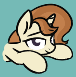 Size: 393x397 | Tagged: safe, artist:masserey, character:cinnamon chai, species:pony, cute, female, looking at you, mare, simple background, smiling, solo