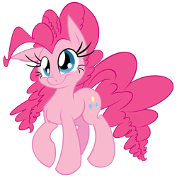 Size: 10000x10000 | Tagged: safe, artist:leadhooves, artist:phantombadger, character:pinkie pie, species:pony, absurd resolution, female, simple background, solo, transparent background, vector