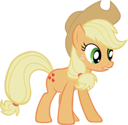 Size: 3556x3477 | Tagged: safe, artist:lilcinnamon, character:applejack, species:earth pony, species:pony, episode:fall weather friends, g4, my little pony: friendship is magic, applejack's hat, clothing, cowboy hat, female, hat, mare, simple background, solo, transparent background, vector, vector trace
