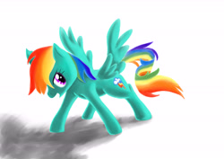 Size: 6071x4299 | Tagged: safe, artist:hananpacha, character:rainbow dash, species:pegasus, species:pony, absurd resolution, female, mare, simple background, solo, spread wings, white background, wings