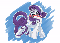 Size: 7016x4961 | Tagged: safe, artist:hananpacha, character:rarity, species:pony, species:unicorn, absurd resolution, female, glasses, lidded eyes, mare, simple background, smiling, solo, white background
