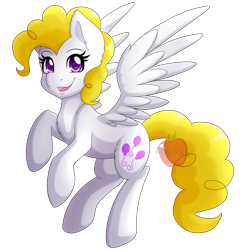 Size: 1024x1024 | Tagged: safe, artist:nana-yuka, character:surprise, species:pegasus, species:pony, female, mare, simple background, smiling, solo, transparent background