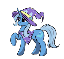 Size: 1272x1181 | Tagged: safe, artist:xaik0x, character:trixie, species:pony, species:unicorn, cape, clothing, female, hat, mare, simple background, solo, trixie's cape, trixie's hat, white background