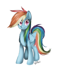 Size: 1200x1600 | Tagged: safe, artist:wolfchen999, character:rainbow dash, species:pegasus, species:pony, female, mare, multicolored hair, simple background, smiling, solo, transparent background